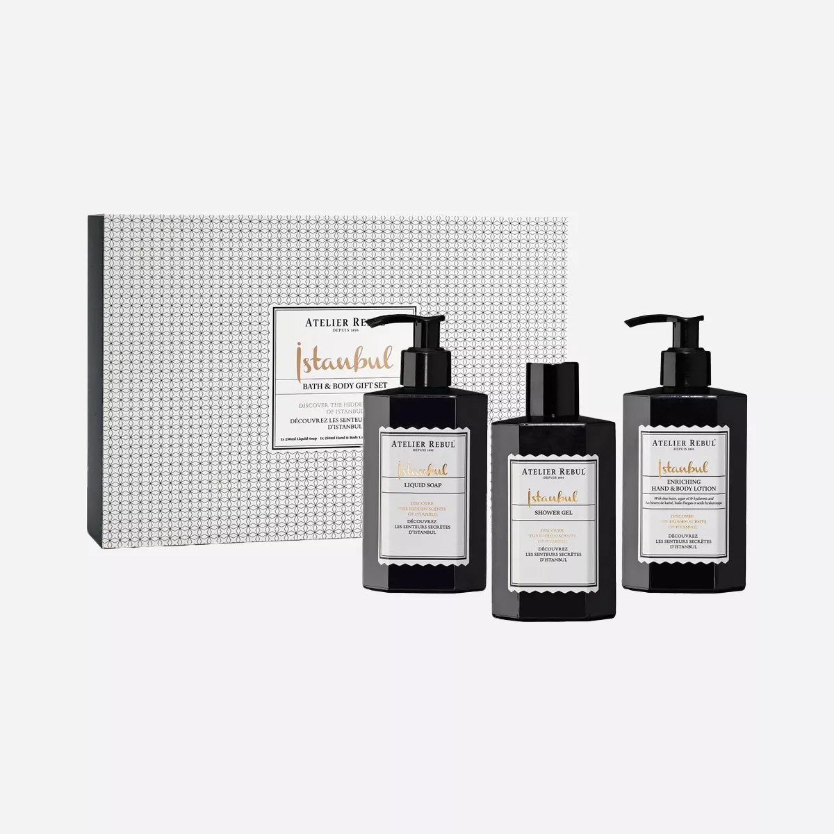 Atelier Rebul Istanbul Bosph. Bath&body set Zwart